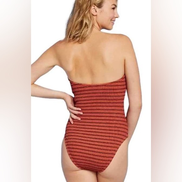 Kona Sol Koni Sol Copper Stripe Pucker One Piece Swimsuit - Picture 2 of 5